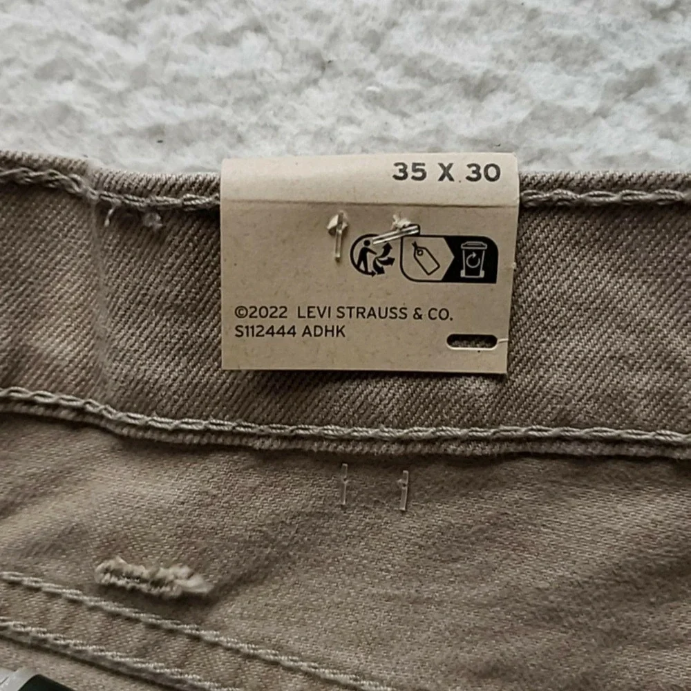 Levis 517 Jeans Mens 35x30 Beige Slim Fit Bootcut Stretch Denim Zip Fly Pants